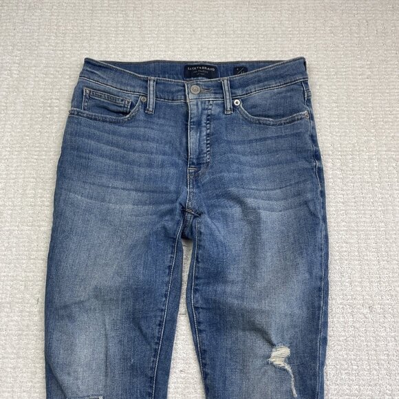 LUCKY BRAND Ava Super Skinny Medium Wash Denim Mid-Rise Jeans Size 4 / 27 Ankle - Picture 2 of 10
